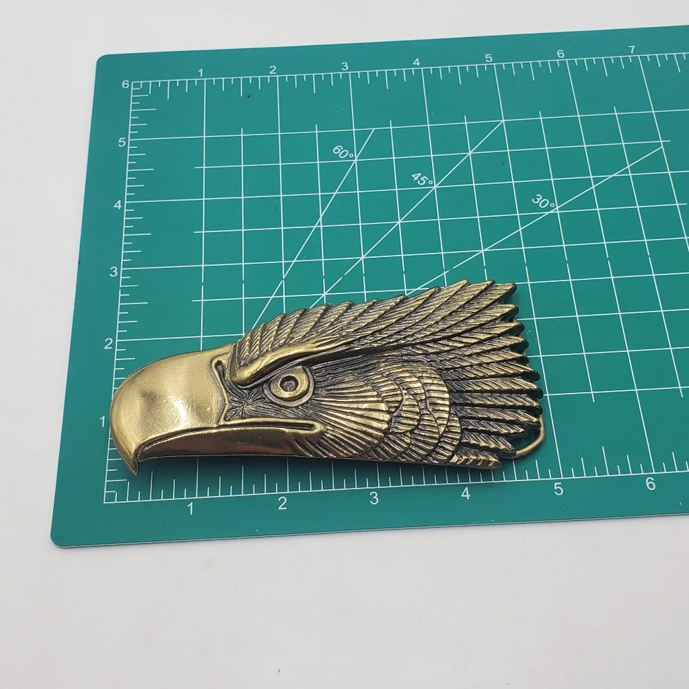 Eagle Head Brass Belt Buckle